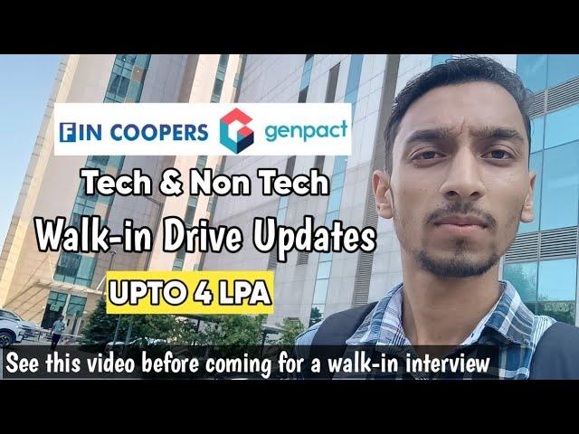 Direct Walk-in Interview  in Fin Coopers Tech | Genpact | Salary Upto - 30k in Hand |