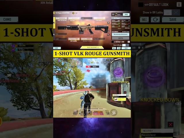 1 HIT = INSTANT DEATH! Best VLK Rogue Gunsmith CODM BR! 