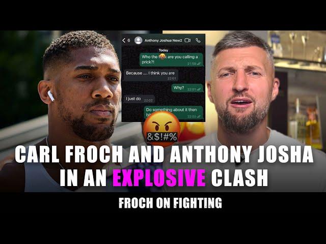 CARL FROCH AND ANTHONY JOSHUA IN HEATED EXCHANGE AFTER AJ DUBOIS PRESS CONFERENCE