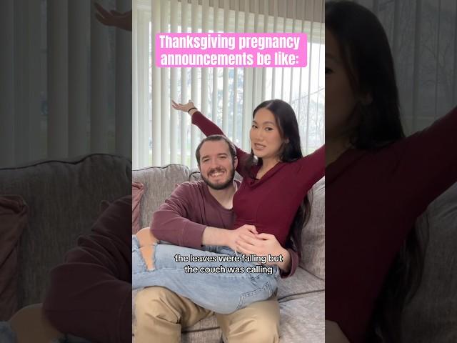 Thanksgiving Pregnancy Announcements be like: #comedy #funny