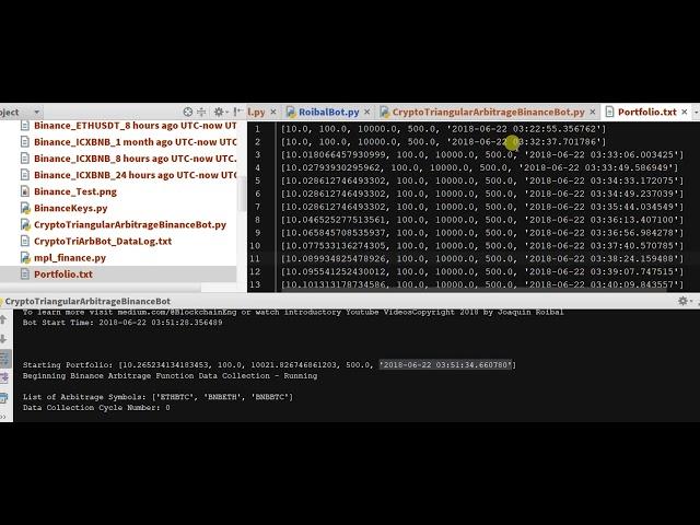 Crypto/Bitcoin Triangular Arbitrage Bot - Profit Tracking Binance - Paper Trading