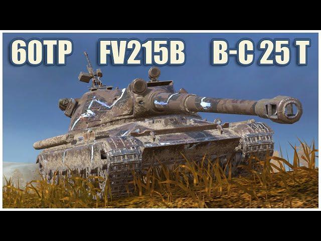 60TP, FV215b & B-C 25 t • WoT Blitz Gameplay