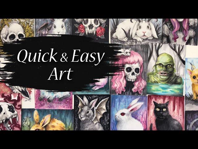 How I Make Quick & Simple Art | Artist Trading Cards