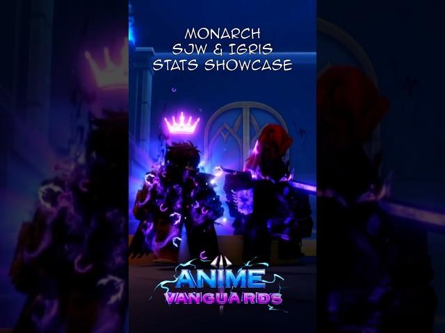 Monarch Vanguard SJW & Igris Stats Showcase |Roblox| Anime Vanguards #roblox #showcase #sololeveling