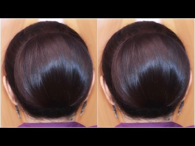 Best & Easy  Simple Juda Bun Hairstyle Girl For Long Hair | Simple Quick Updo Hairstyle For Women