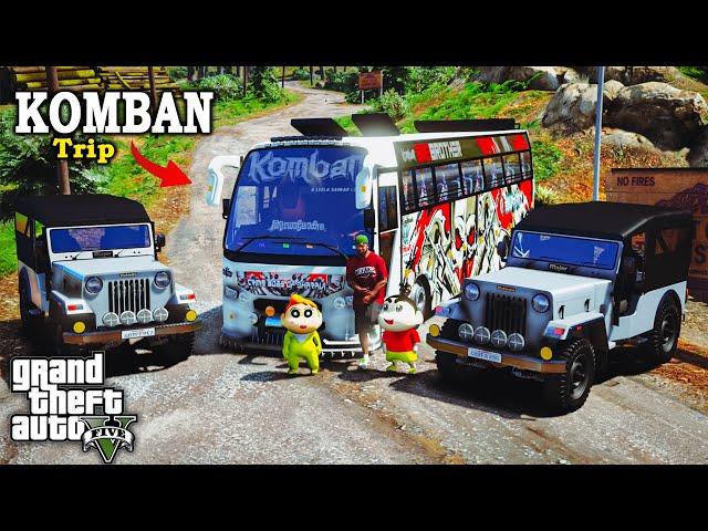 Gta 5: Shinchan & Franklin New Off Road Trip Komban Adholokam Bus in Gta5.! ( Gta5 mods )