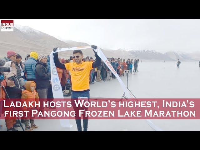 Ladakh hosts World’s highest, India’s first Pangong Frozen Lake Marathon