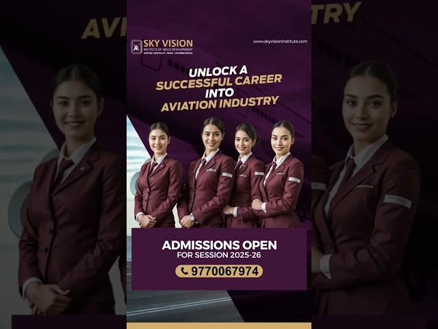 India's #1 Top Air Hostess Training Institute in Indore  #airhostessinstitute #aviationinstitute