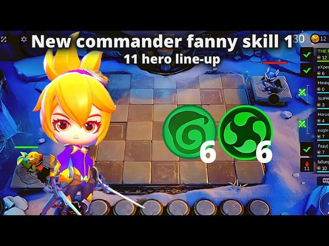 MAGIC CHESS NEW COMMANDER FANNY SKILL 1 FULL EXPLAIN TUTORIAL | MLBB MAGIC CHESS BEST SYNERGY COMBO