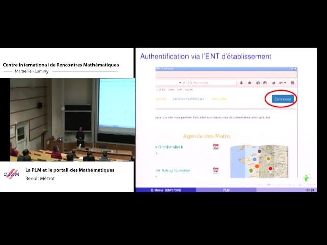 Benoît Métrot : La PLM et le portail des Mathématiques