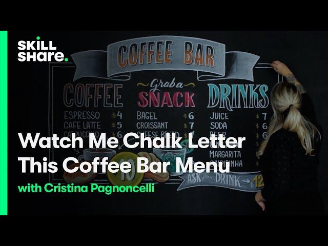 Watch Me Chalk Letter This Coffee Bar Menu