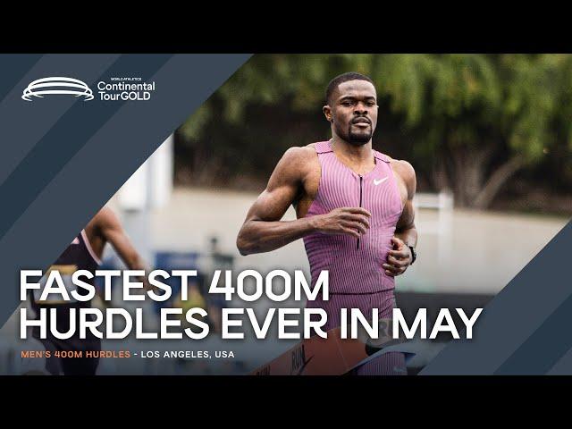 Rai Benjamin clocks 9th fastest 400m hurdles in history  | Continental Tour Gold 2024