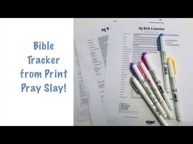 2019 Print Pray Slay Bible Experience Tracker