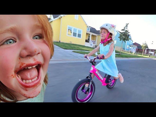 ADLEY LEARNS TO RIDE A BIKE!! What we do Before Bedtime with the Family, and SPAGHETTI 