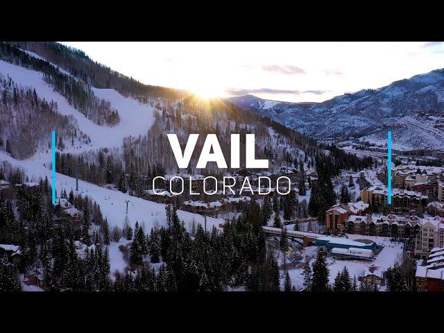 Vail in winter, Colorado | 4K drone footage