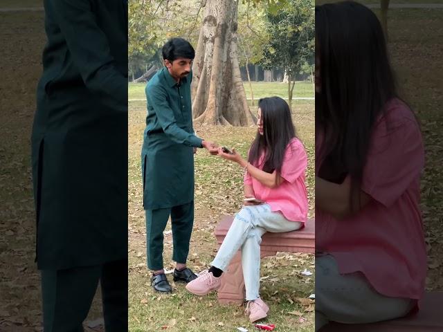 Cute girl reaction  wait for end   #rjprank #funny #voiceprank #prankvideo #comedy #publiceprank