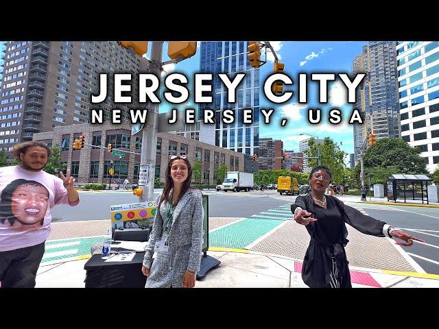 Life in NEW JERSEY, USA: Downtown Jersey City 4K Ultra HD Walking Tour