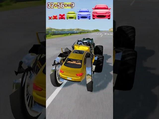 Big and Small Cars vs The new monster car –  #shorts