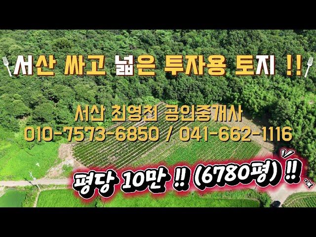 [#41] 서산 음암면 싸고 넓은 투자용 토지 !!! 평당 10만 !!