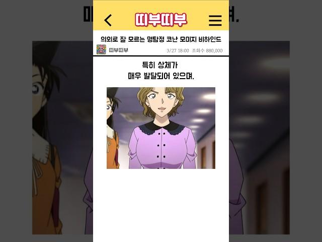 의외로 잘 모르는 명탐정코난 모미지 비하인드