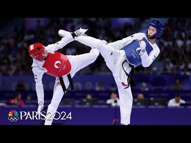 South Korea's Kim dominates Kiyanichandeh for women's featherweight taekwondo gold | Paris Olympics