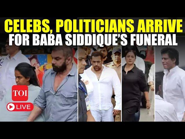 Baba Siddique Funeral LIVE | Salman Khan, SRK, Other Celebs And Politicians Arrive To Pay Respect