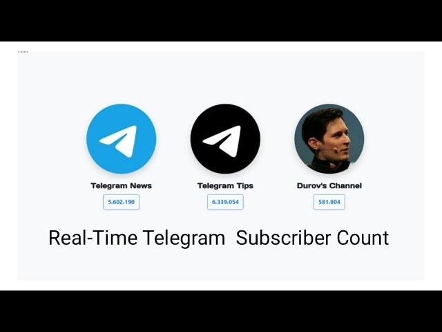 Real-Time Telegram Subscriber Count | Channel & Group