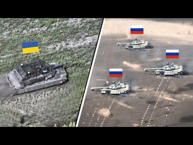 Three Russian Brigades Collapse Under Intense Attack by Bradleys, Leopard 2A4 Tank