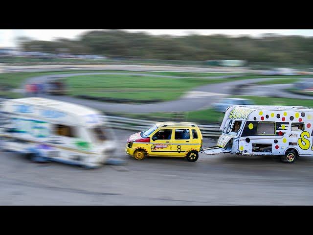 Caravan Banger Race! Angmering Oval Raceway