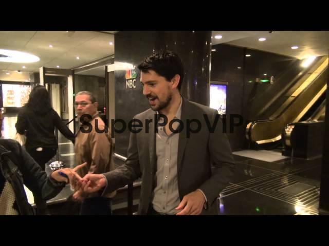 Nicholas D'Agosto with fans at NBC Studios at Celebrity S...