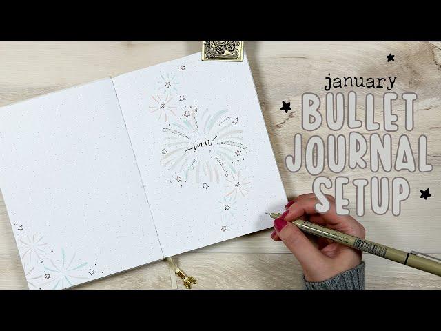 January 2025 Bullet Journal Setup | January Plan with Me | Using stencils in your journal