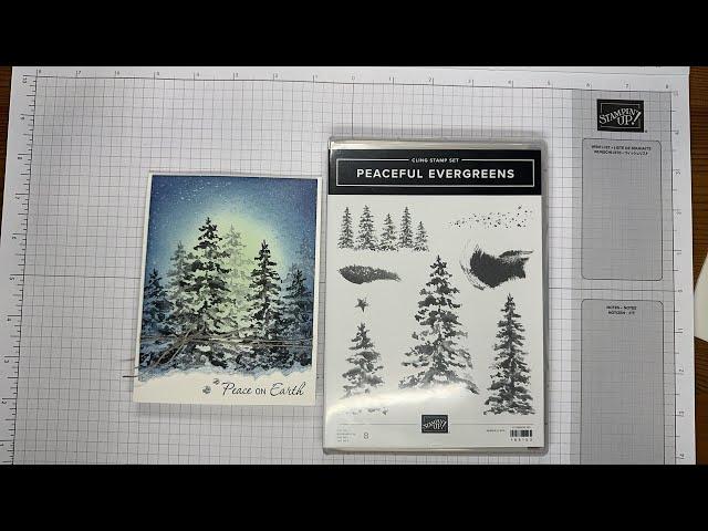 Stampin’ Up! Peaceful Evergreens Peace On Earth Card Tutorial #diy #papercrafting #christmascard