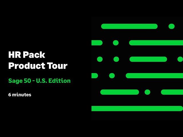 Sage 50 US - HR Pack Product Tour