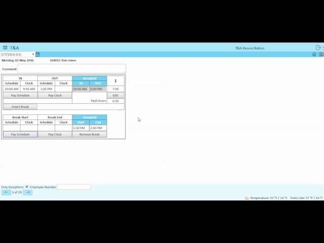Time and Attendance HTML5