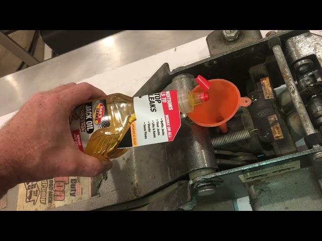 ADDING “hydraulic jack fluid” to a floor jack (bleeding out the air) harbor freight 2 ton