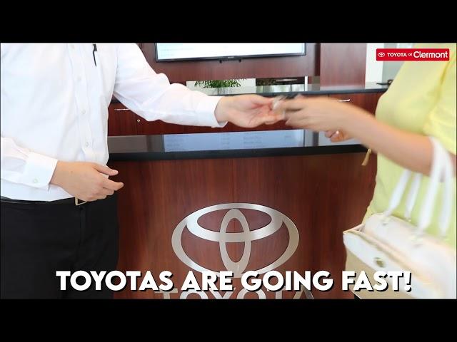 Closeout deals are waiting on new Toyotas - visit Toyota of Clermont!