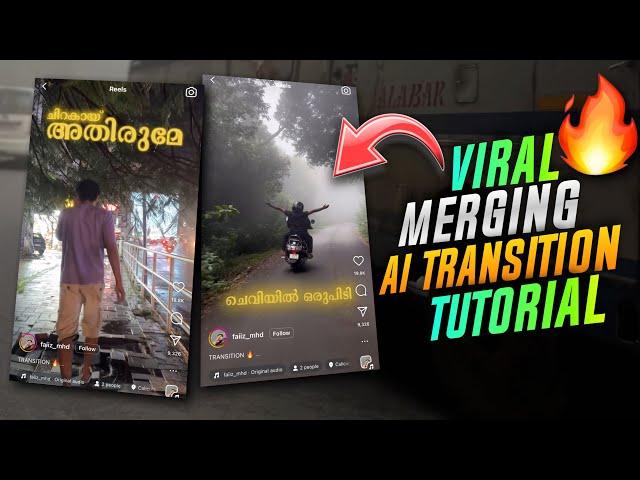 NEW REELS TRENDING MERGING VIDEO AI TRANSITION TUTORIAL | SFX REELS VIDEO EDITING | REELS TRENDING