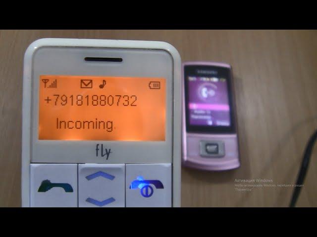 Incoming call & Outgoing call at the Same Time Samsung S3500+Fly Ezzy 2