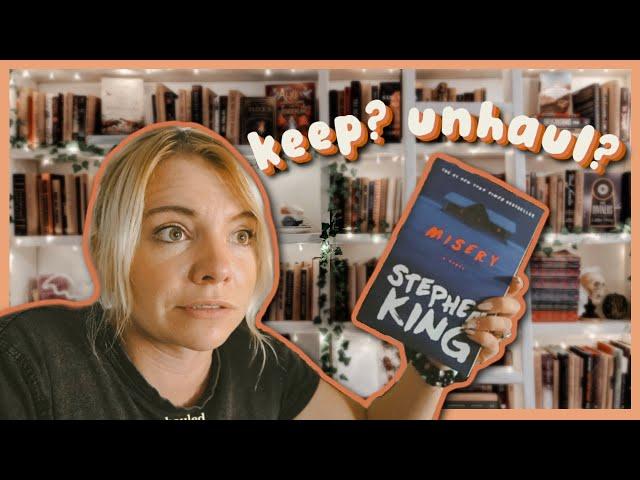 keep or unhaul my horror books?  bookshelf audit pt 1