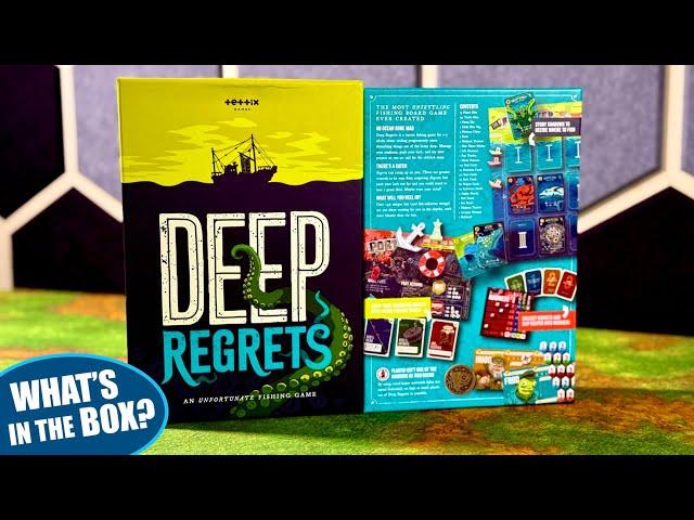 DEEP REGRETS An Unfortunate Fishing Game  |  Board Game Unboxing