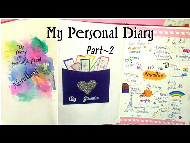 My Personal Diary Part-2 | Simple way to decorate Diary Pages | Journal Writing | Bullet Journal