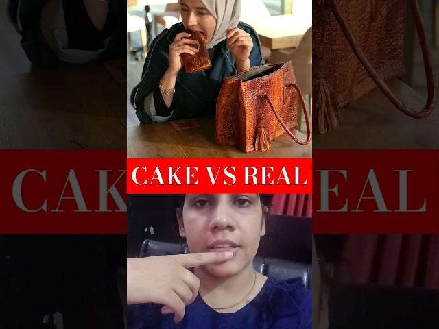 cake vs real #reactionvideo #reaction #nikuchaudharyvlogs #short