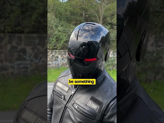 This Guy Wears an Iron Man Helmet Instead of a Motorcycle Helmet! 