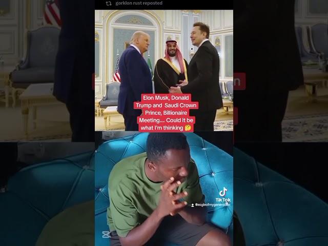 #Elonmusk , #donaldtrump #POTUS and Crown #Prince Mohammed bin Salman inside the #Saudi Royal Court