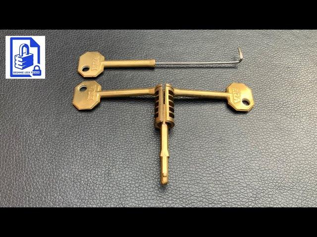 346. How to make a simple homemade DIY mortice lever lock tension tool & pick wire using brass keys