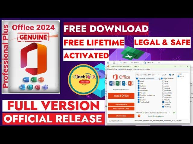 How to Download Microsoft Office 2024 for Free | MS Word, Excel, PowerPoint on Windows| #office365