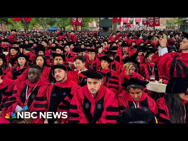Harvard graduation comes as university faces off with Trump administration in court
