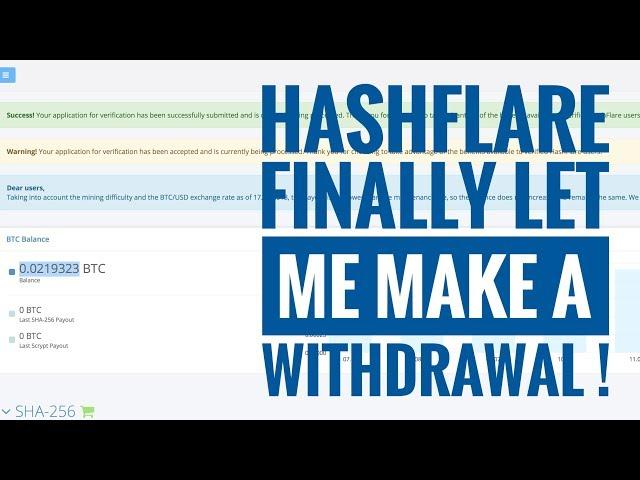 Hashflare finally let me make a withdrawal! new KYC process