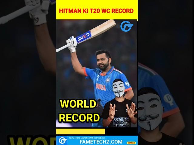 Rohit Sharma World Record in T20 Formate #shorts #FameTechz