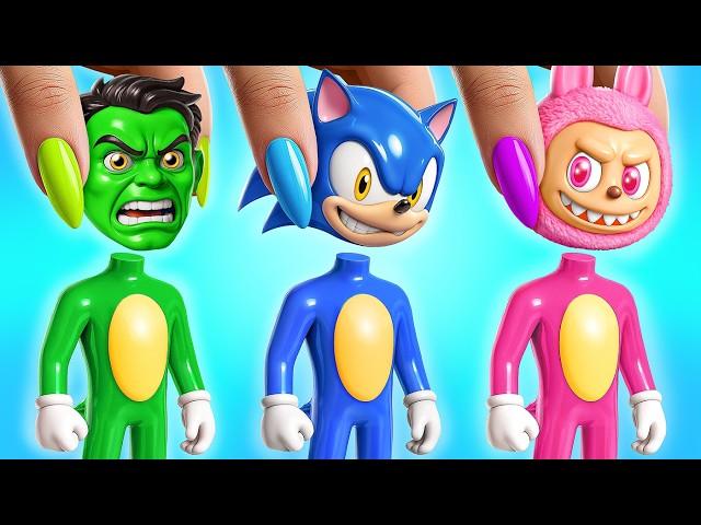 I Was Adopted By Superheroes! From Nerd Sonic to Beauty Superhero!